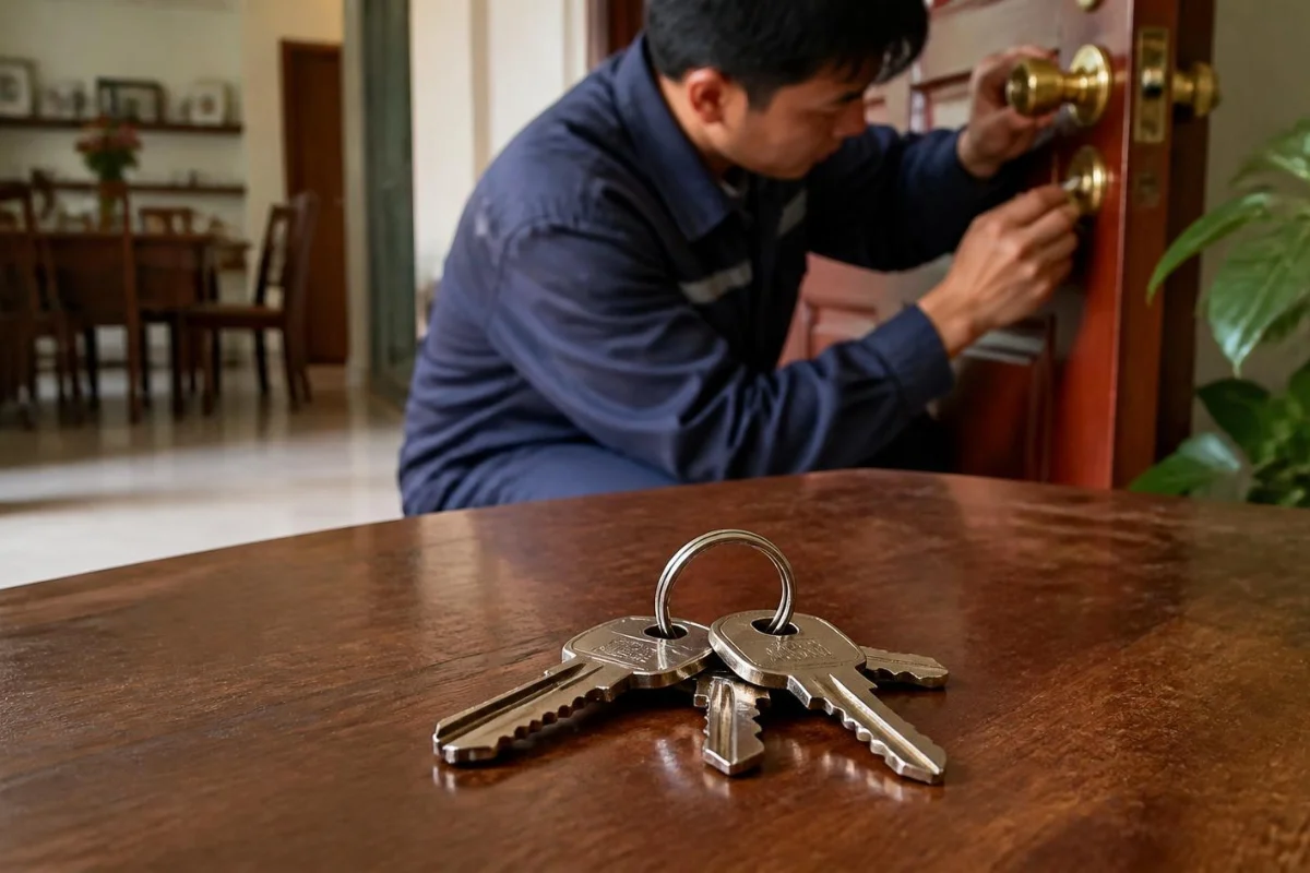Quên chìa khoá trong nhà